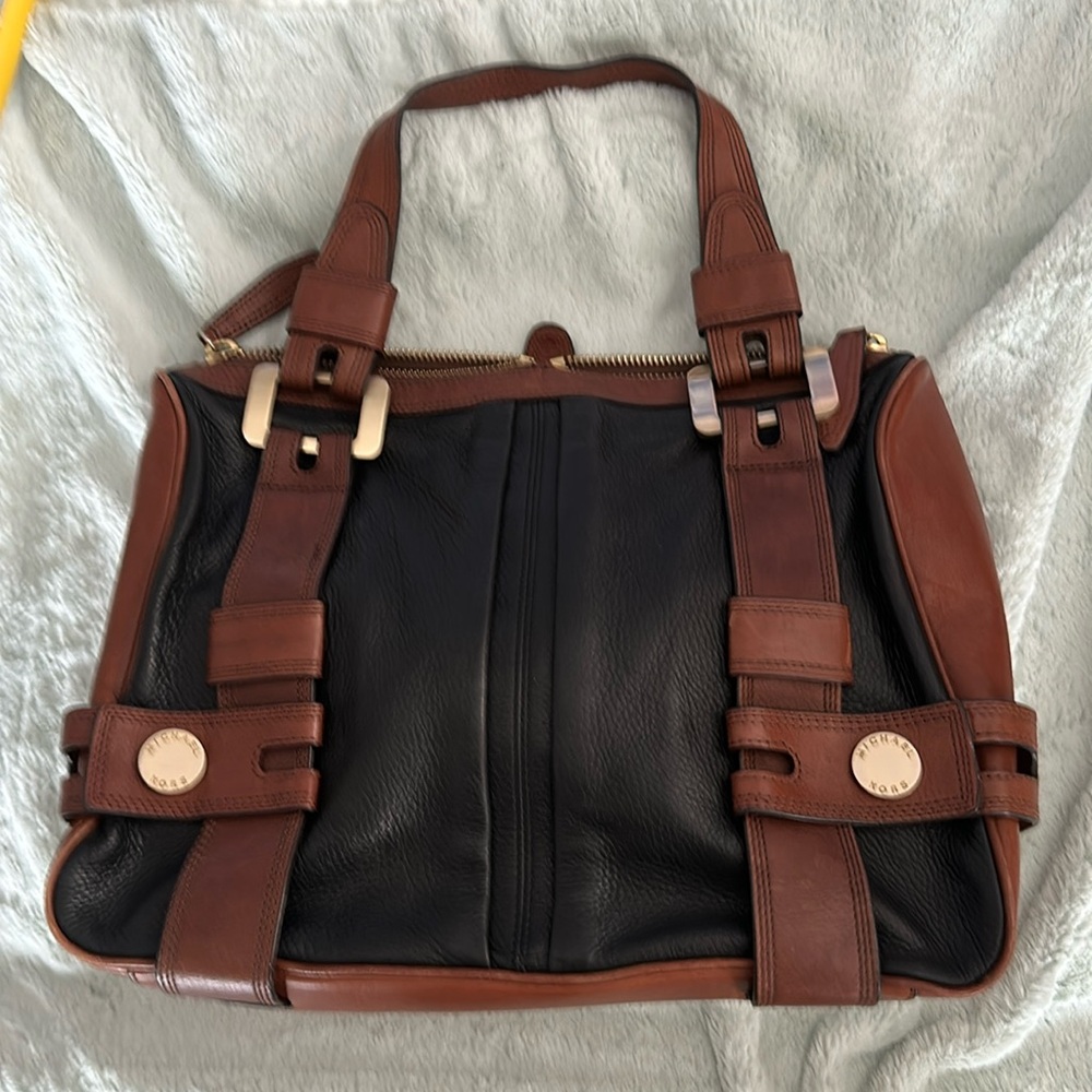 Michael Kors black & brown Leather handbag. - Picture 3 of 16